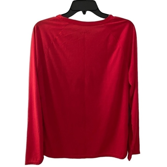 Disney Minnie Mouse Shirt Baseball Raglan Sleeve Snowflake Top women’s Large - Picture 3 of 6